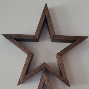 16" Rustic Wooden Star Decor